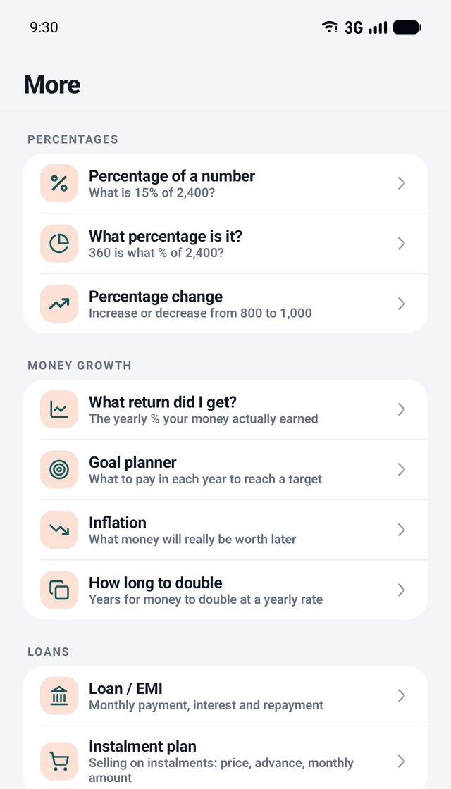 Profit Calculator: 17 calculators in one app